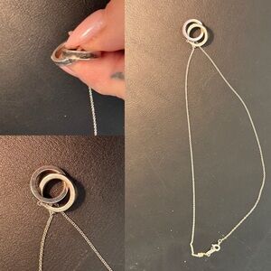 Tiffany Interlocking Ring Sterling Silver Necklace